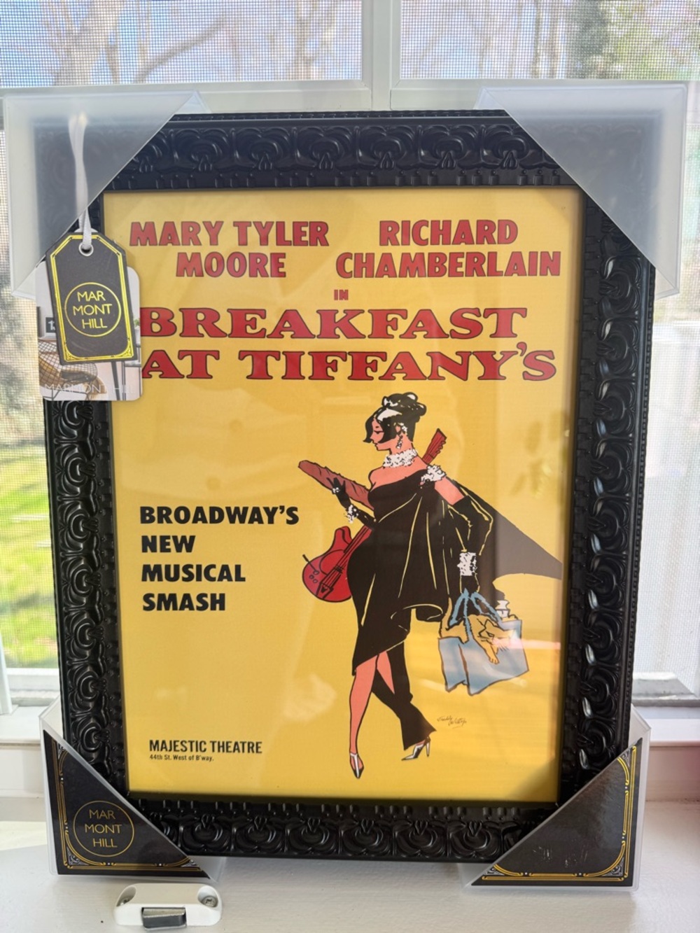 Breakfast at Tiffany's Framed Wall Art - Yellow & Black
